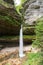 Upper Pericnik waterfall in Slovenian Alps in autumn, Triglav National Park