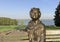 Upper portion of a bronze Amelia Earhart sculpture by Gary Lee Price at the Dallas Arboretum in 2023.