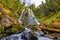Upper Tier of Falls Creek Falls in Summer in Washington State