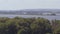 Upper View Boundless Landscape with Large River Forestry Banks