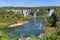 Upper view of the at Iguazu Falls, Brazil