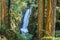 Upper waterfall in Cypress Falls park West Vancouver British Columbia Canada