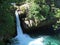 The upper waterfall Giessenfall Der Obere Giessenfall oder Ober Giessenfall waterfall on the Thur River and in the Obertoggenburg