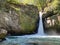 The upper waterfall Giessenfall Der Obere Giessenfall oder Ober Giessenfall waterfall on the Thur River and in the Obertoggenburg