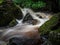 Upper waterfalls on Kirk Burn, Campsie Glen