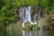 Upper Waterfalls on Plitvice Lakes in Spring