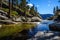 Upper Yosemite Falls: the river just before plunging down...