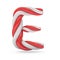 Uppercase candy and sugar font. Letter E. 3D