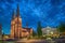 Uppsala Cathedral in the evening, Sweden