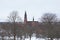 Uppsala Cathedral by winter