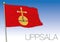 Uppsala regional flag, Sweden, vector illustration