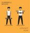 Upright Row Dumbbell Moves Manga Gym Set Illustration