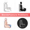 Upright sitting posture icon