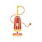 upright vacuum cleaner. Vector illustration decorative design