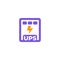 UPS, backup power supply icon, vector