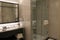 Upscale bathroom in historic hotel, The Adelphi, Saratoga Springs, New York, 2018