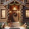 Upscale Front Entrance Door Decorations Christmas Holiday Celebrating Season Wreath AI Generated