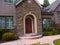 Upscale home with faux stone wall panel
