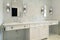 Upscale master bath with white cabinetry