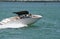 Upscale motorboat speeding on the Florida Intra-Coastal Waterway