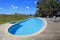 Upscale swimming pool on Easter Island