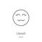 upset icon vector from emoji collection. Thin line upset outline icon vector illustration. Outline, thin line upset icon for
