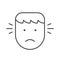 Upset person line outline icon