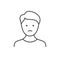 Upset person line outline icon