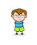 Upset and Unhappy Face Expression - Cute Cartoon Boy Illustration