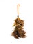 The upside down of short Chicken feather cleaner tool with orange of hook handle