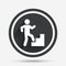 Upstairs icon. Human walking on ladder sign.