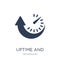 Uptime and downtime icon. Trendy flat vector Uptime and downtime
