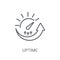 Uptime icon. Trendy Uptime logo concept on white background from