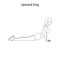 Upward dog pose outline