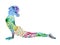 Upward Facing Dog Yoga Pose, Urdhva Mukha Svanasana, flower floral