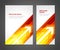 Upward geometric arrow burning energy dynamic movement brochure booklet set design template vector