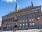 Upward perspective view of the historic and ornate Copenhagen City Hall 1905 Council Building