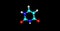 Uracil molecular structure isolated on black