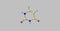 Uracil molecular structure isolated on grey