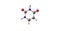 Uracil molecular structure isolated on white