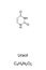 Uracil, U, nucleobase in RNA, chemical formula and skeletal structure