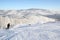 Ural open spaces from the top of one of the ski slopes in the resort `Abzakovo`