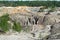 Ural refractory clay quarries. Panorama