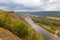 Ural village among the mountain peaks and taiga