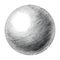 Uranus hand drawing vintage style black and white clipart isolated on white background. The seventh planet from the Sun