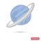 Uranus planet color flat icon