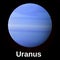 Uranus planet icon, realistic style