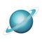 Uranus planet milky way style icon vector design