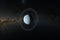 Uranus planet in the solar system - 3d illustration, closeup view