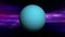 Uranus on space nebula background